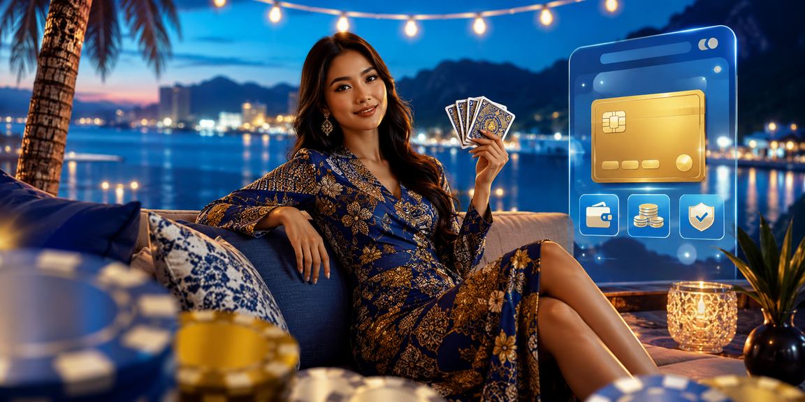 Permainan rummy bergaya batik Langkawi menggambarkan suasana hiburan bertanggungjawab
